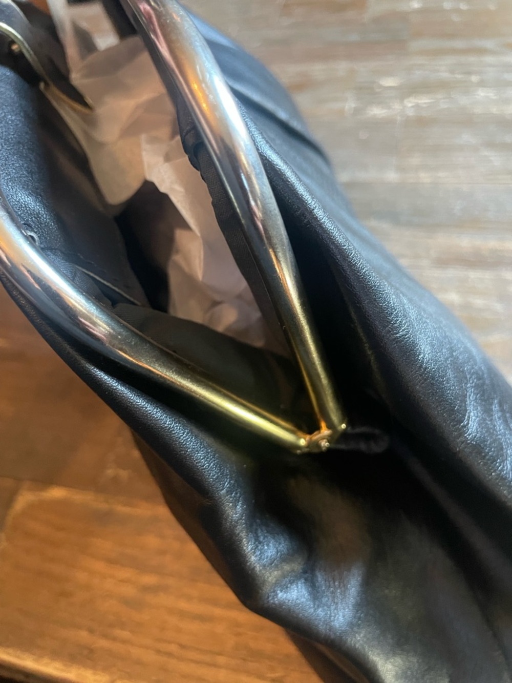 Vintage Leather Frame Clutch - Picture 9 of 15